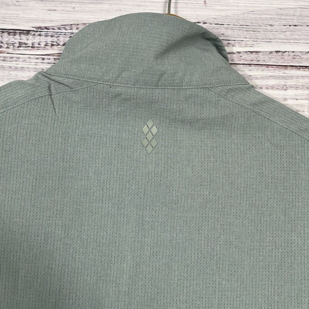 7 Diamonds Oxygenate 1/4 Zip Pullover Anti-Odor Quick Dry Small Foam Green Golf - Picture 9 of 13